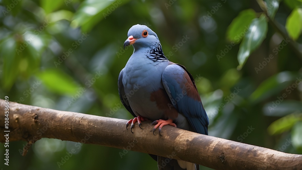 The Seychelles The blue pigeon is an indigenous bird species found in Praslin Island, Seychelles' Vallée de Mai (May Valley). The Seychelles The blue pigeon is an indigenous bird species found in Praslin Island, Seychelles' Vallée de Mai (May Valley).