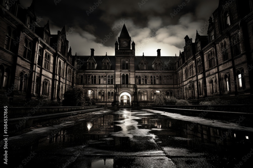 Fototapeta premium Eerie Ambiance of Government Shadows