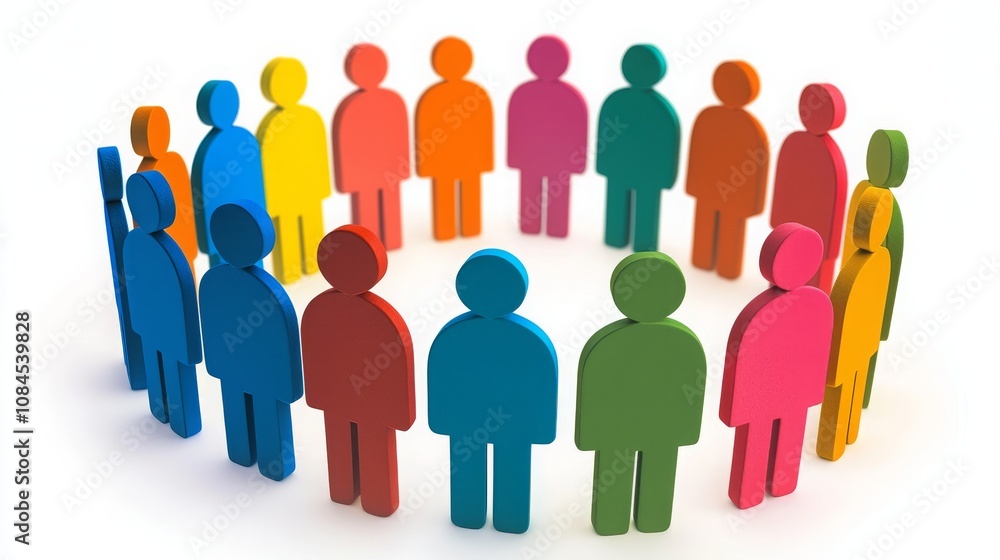 Colorful paper figures arranged in a circle, representing unity and diversity in a vibrant, playful style. Colorful paper figures arranged in a circle, representing unity and diversity in a vibrant, playful style.