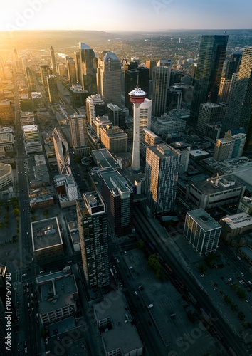 Wallpaper Mural Aerial above Calgary, Canada Torontodigital.ca