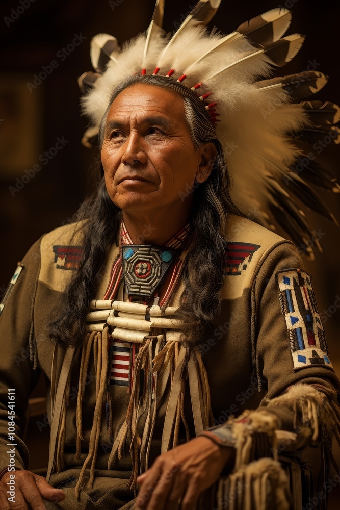 Obraz premium Tribal Council Gatherings at Dawn