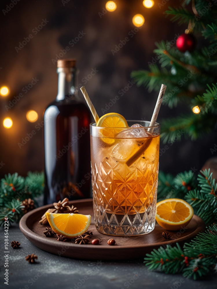 Festive rum & ginger punch, Perfect Winter Cocktail for Parties Festive rum & ginger punch, Perfect Winter Cocktail for Parties