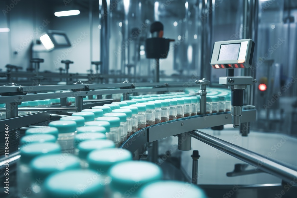 Fototapeta premium Automated Capsule Filling in Pharmaceutical Production