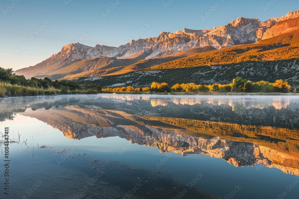 Fototapeta premium Dawn Reflections on Serene River
