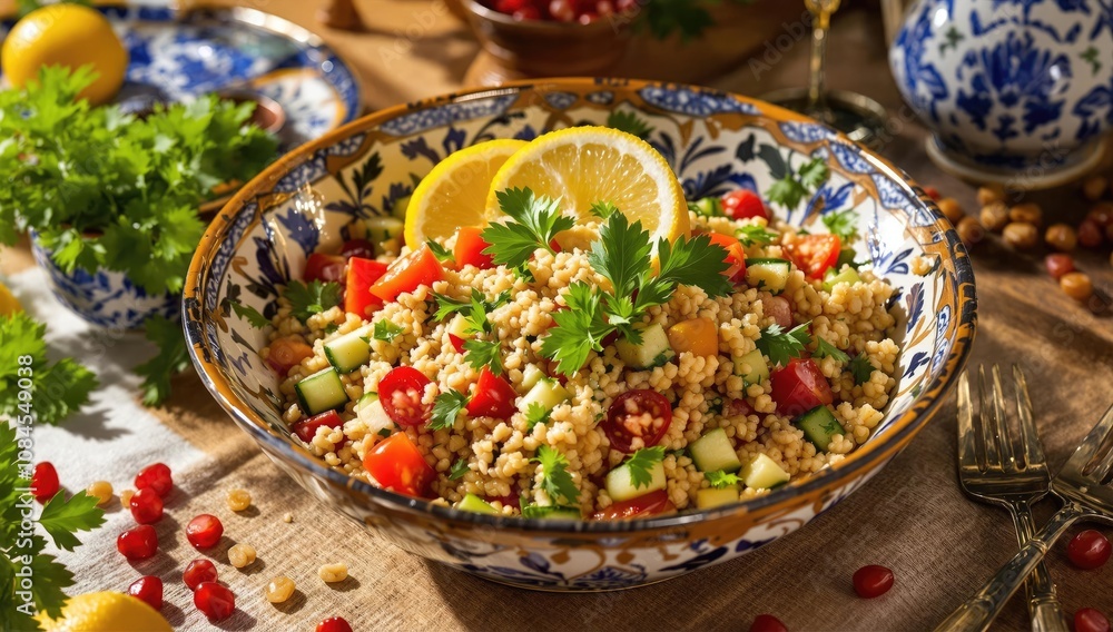 Kisir - Bulgur Salad With Fresh Vegetables, Turkish Food Menu Photography
Kisir - Bulgur Salad With Fresh Vegetables, Turkish Food Menu Photography