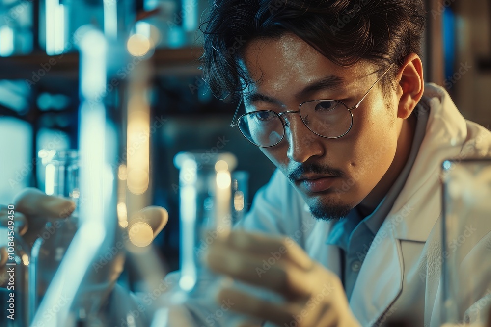 Lab Scientist Conducting Experiments Lab Scientist Conducting Experiments