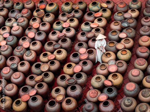 Wallpaper Mural Vietnam country side worker filling soy sauce Torontodigital.ca