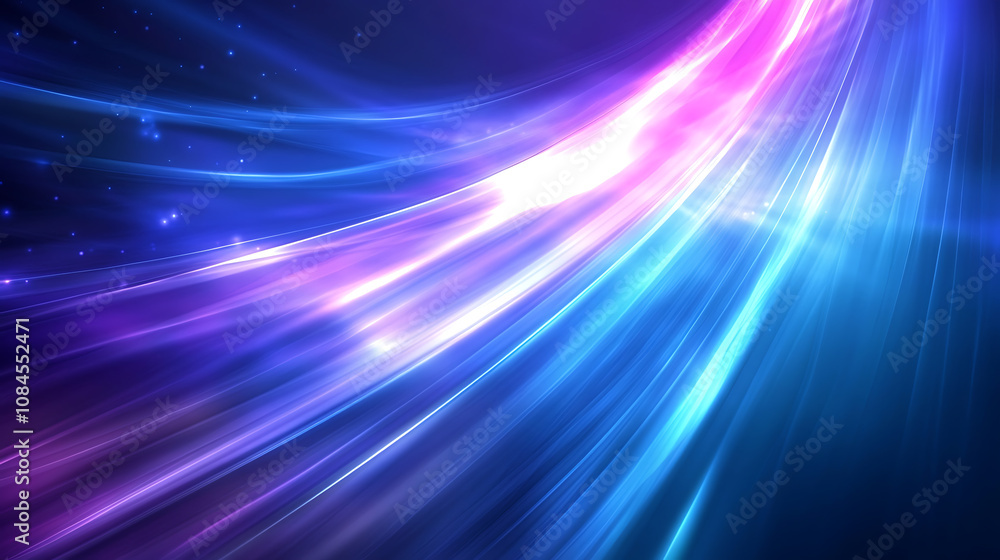 Abstract background with neon lines and stars, a light pink, blue, and purple color palette Abstract background with neon lines and stars, a light pink, blue, and purple color palette