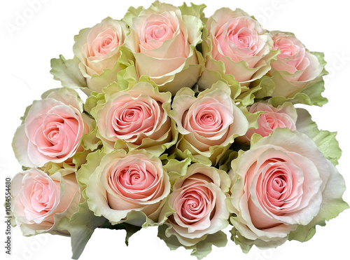 bouquet of beautiful pink roses cut-out png