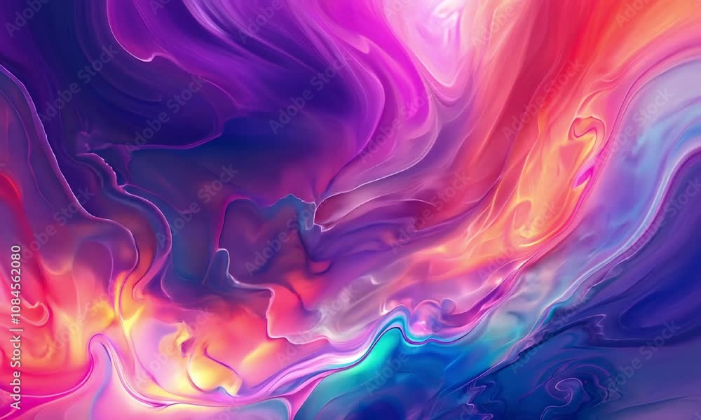 Abstract design with vibrant fluid waves texture video animation, ai generated. Dynamic, energetic visual. Iridescence animated footage HD clip seamless motion graphics. Holographic abstract concept Abstract design with vibrant fluid waves texture video animation, ai generated. Dynamic, energetic visual. Iridescence animated footage HD clip seamless motion graphics. Holographic abstract concept