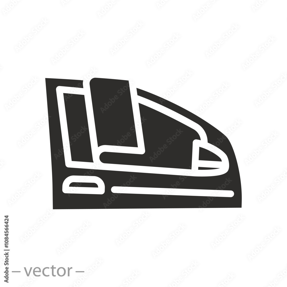 sticking film for car, car tinting icon, sun protection film for auto window, flat vector illustration sticking film for car, car tinting icon, sun protection film for auto window, flat vector illustration