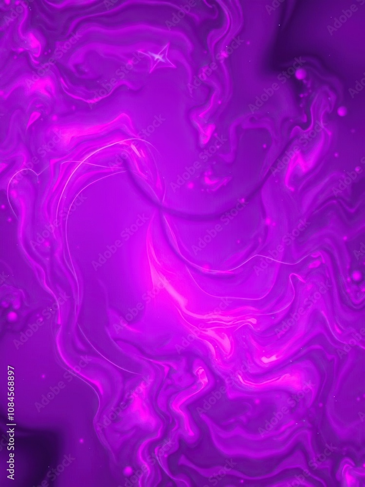 Obraz premium Vibrant swirling neon pink and purple background resembling a glowing nebula, purple, vibrant, glowing