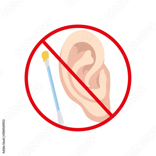 Warning carefully clean ear using ear stick