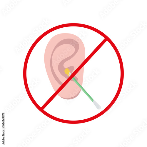 Warning carefully clean ear using ear stick