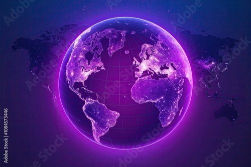 Elegant Purple Gradient Celestial Map Symbolizing Technology Entrepreneurship