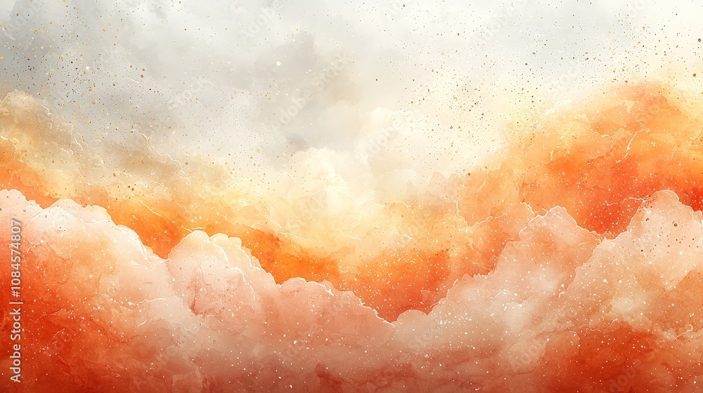 A vibrant abstract representation of clouds in warm hues, evoking a dreamy atmosphere. A vibrant abstract representation of clouds in warm hues, evoking a dreamy atmosphere.