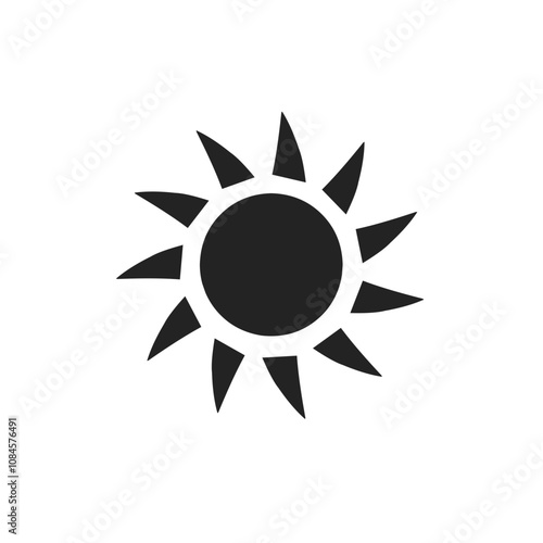 Silhouette Sun Icon