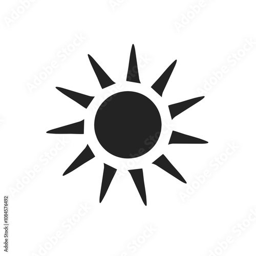 Silhouette Sun Icon