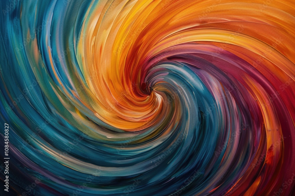 Fototapeta premium A vibrant, swirling pattern on a dark background