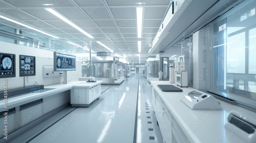 Modern Factory X-Ray Inspection Area Highlighting Advanced Quality Control Processes Modern Factory X-Ray Inspection Area Highlighting Advanced Quality Control Processes