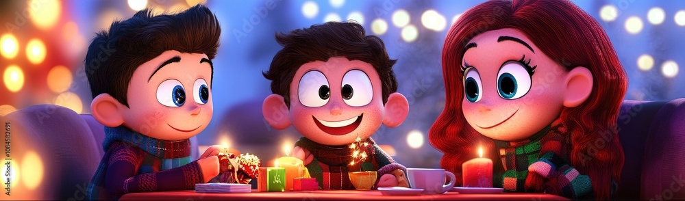 2D animated cartoon holiday performance 2D animated cartoon holiday performance