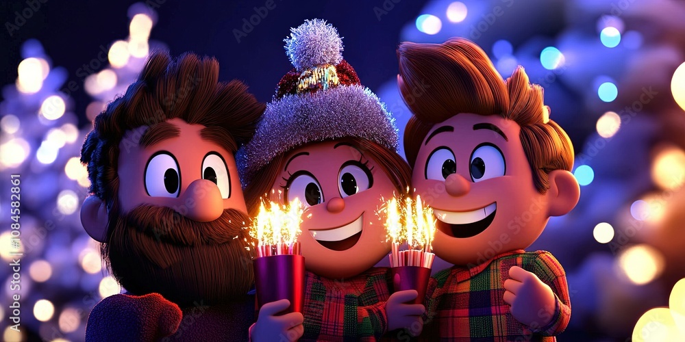 2D animated cartoon hogmanay 2D animated cartoon hogmanay