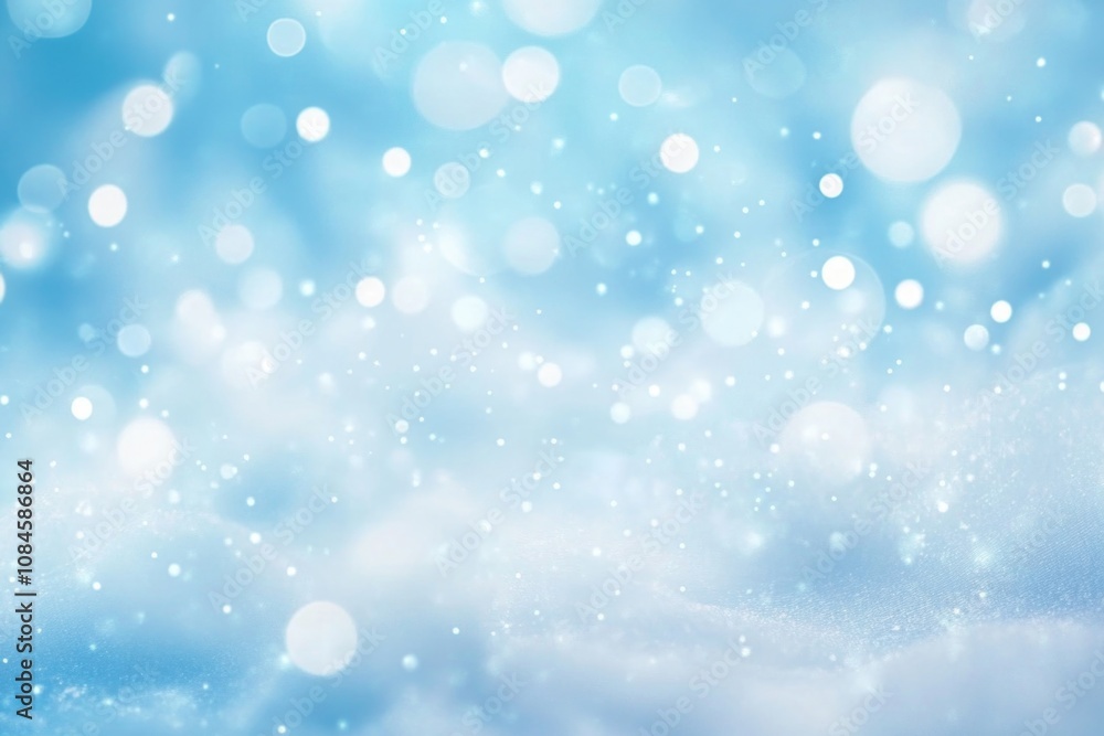 A blurry image of a blue sky with light snowfall A blurry image of a blue sky with light snowfall