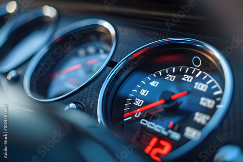 Close-Up View of Odometer Display Showing High Mileage, Ideal for Automotive and Travel Concepts