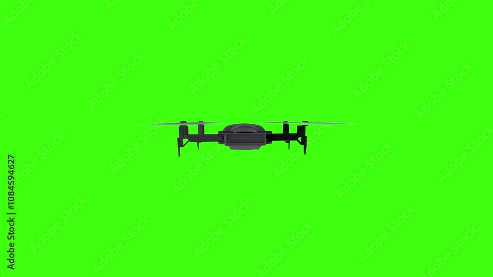 Drone isolated on green background Drone isolated on green background