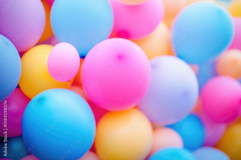 A bunch of colorful balloons floating in the air, perfect for celebrations or decorations A bunch of colorful balloons floating in the air, perfect for celebrations or decorations