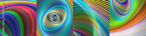 Abstract digital art background collection