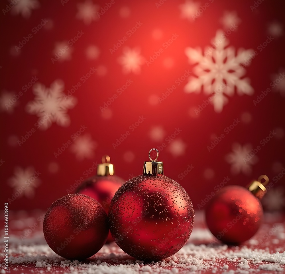 christmas background with red balls christmas background with red balls