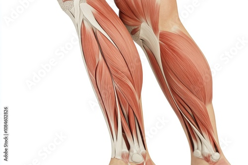 Close-up shot of a person's muscular legs, perfect for fitness or athletic themed projects