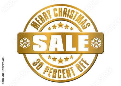 30-percent-off-Ho-Ho-Ho-Merry-Christmas-SALE-gold-sticker