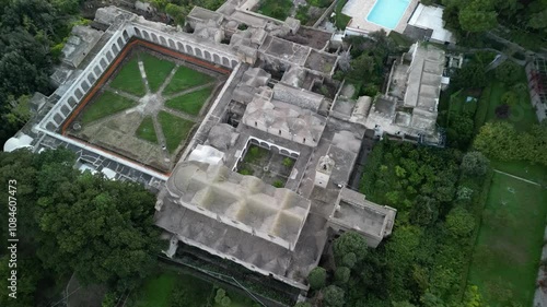 faraglioni of, capri island at sunset, certosa of san giacomo, italy