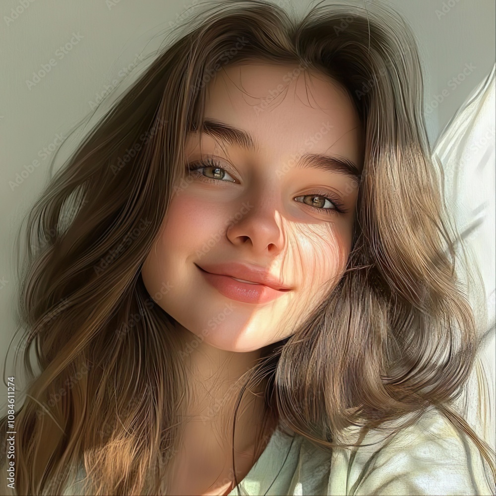 A selfie of a 19-year-old girl with an attractive appearance. A selfie is unusual, atypical, and resembles a profile picture on a social media account from a vital moment. A selfie of a 19-year-old girl with an attractive appearance. A selfie is unusual, atypical, and resembles a profile picture on a social media account from a vital moment.