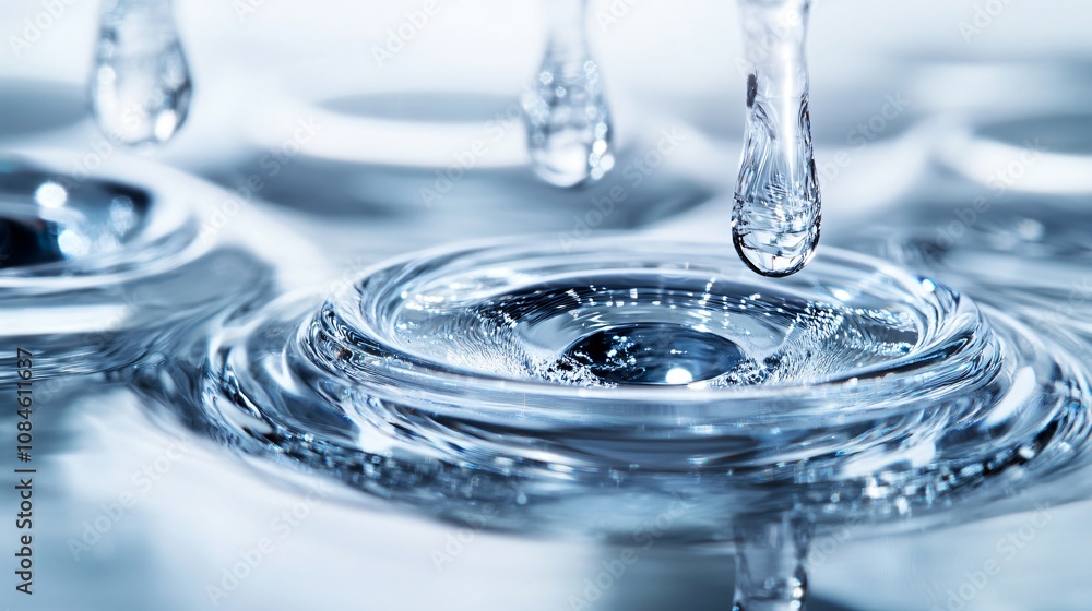 Mesmerizing Water Droplets and Ripples: A Captivating Close-Up Mesmerizing Water Droplets and Ripples: A Captivating Close-Up
