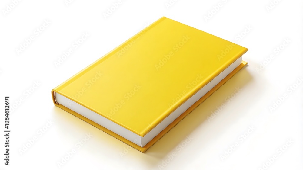 blank yellow book mockup isolated on white background blank yellow book mockup isolated on white background