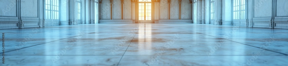 Elegant interior of a grand palace hall with ornate architecture and natural light Elegant interior of a grand palace hall with ornate architecture and natural light