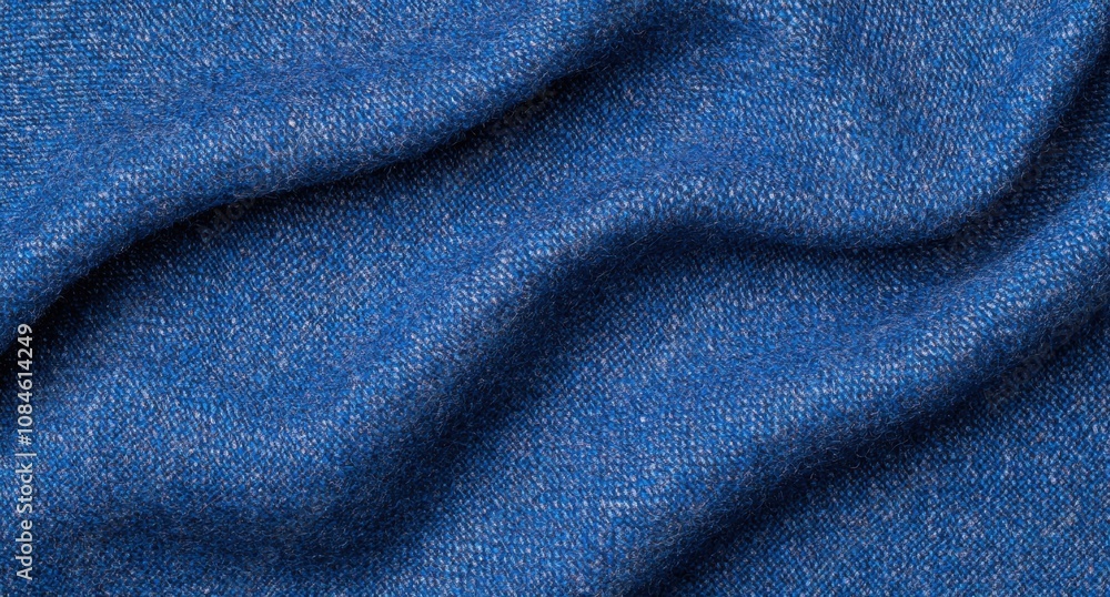 Naklejka premium Textured blue fabric background