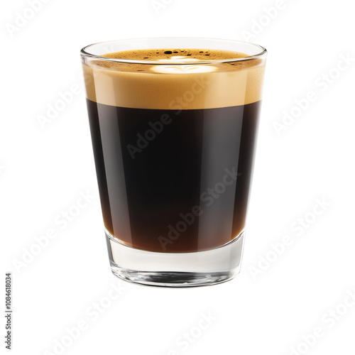 collection of espresso shot isolated on transparent background 