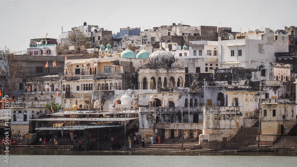 The architecture of Pushkar in India The architecture of Pushkar in India