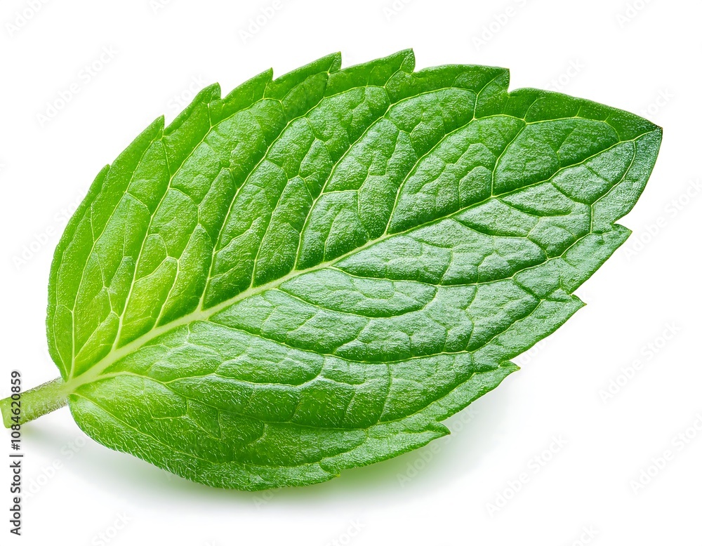 Obraz premium green leaf isolated on white
