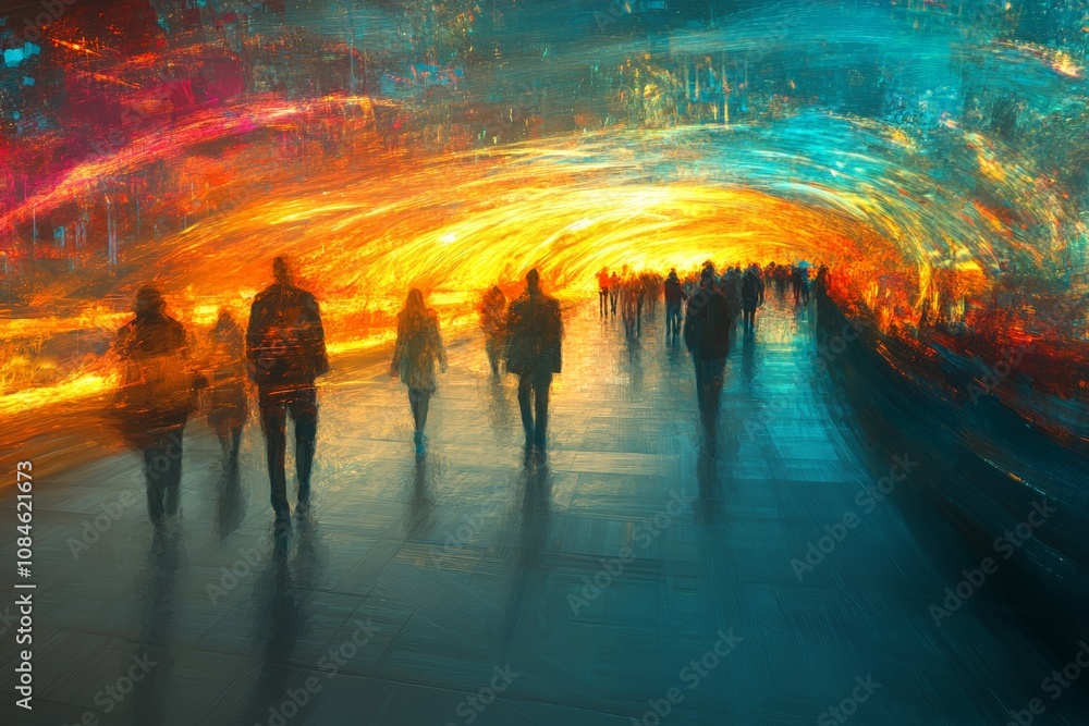 abstract bridge made of light, symbolizing the connection between those in need and helpline counselors