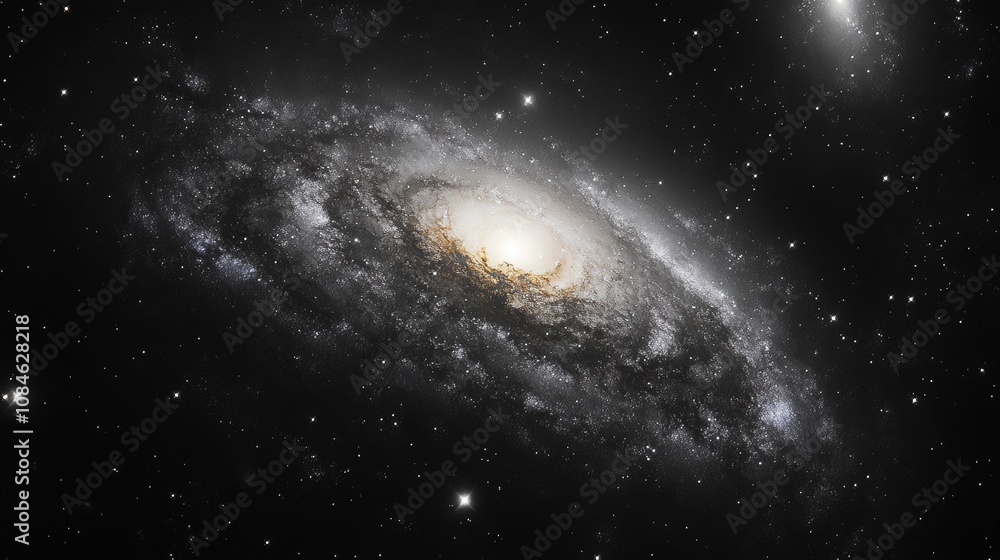 Fototapeta premium a black and white spiral galaxy
