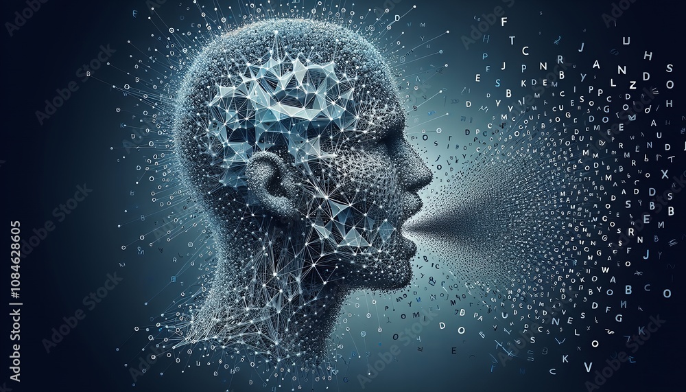 A digital mind speaking volumes, connecting the dots of human thought. A digital mind speaking volumes, connecting the dots of human thought.