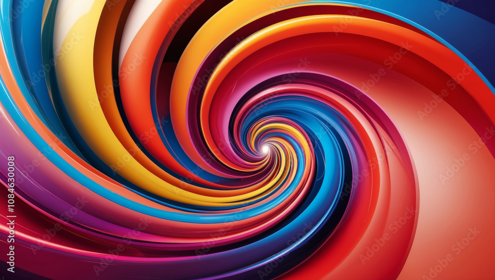 Vibrant abstract spiral of flowing colors in dynamic motion Vibrant abstract spiral of flowing colors in dynamic motion