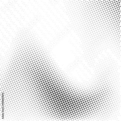 Points. Gradient texture. Grunge halftone grid background. White and black sand noise. Retro pixelated vector backdrop