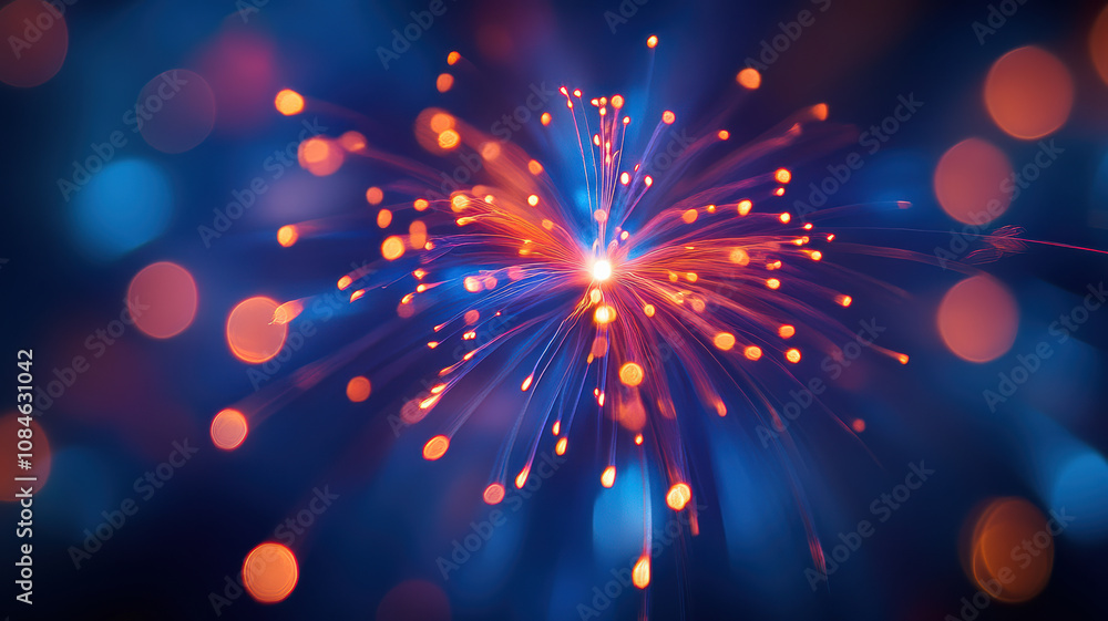 Fototapeta premium Colorful fireworks lighting up the night sky