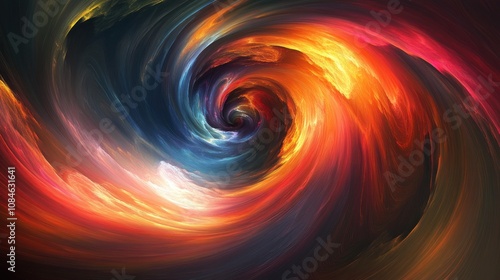 Abstract swirling vortex of color and light, creating a mesmerizing illusion of depth and movement.